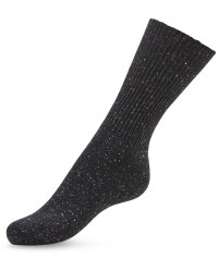 Black Rib Wool-Socks