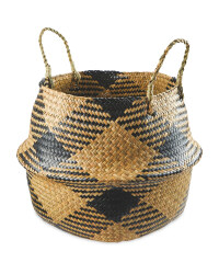 Black Seagrass Storage Basket