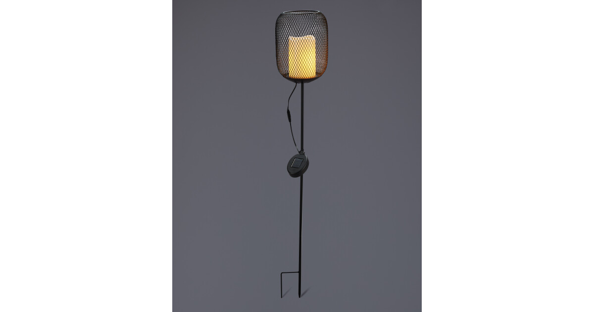 Black Solar Wire Stakelight Aldi Uk, Gardenline Outdoor Solar Table Lamp