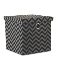 Black Storage Cube With Lid