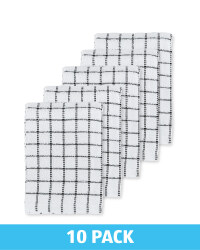 Black Terry Tea Towels 10 Pack