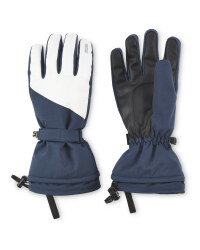 INOC Navy White Ski Gloves