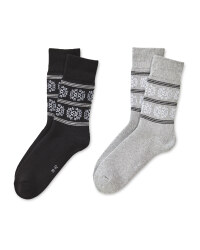 Black/Grey Mountain Socks 2 Pack