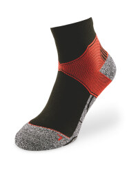 Black/Red Ankle Trekking Socks