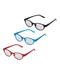Round Frame Reading Glasses 3 Pack