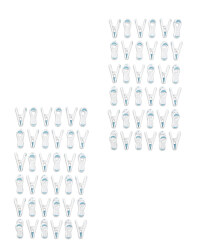 Blue & White Clothes Pegs 72 Pack