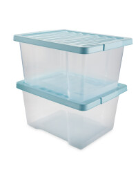 Blue 20L Storage Box 2 Pack