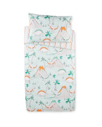 Blue Dino Toddler Bedding Set