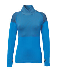 Blue Ladies' Seamless Running Shirt