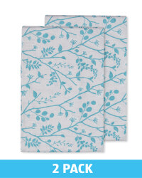 Blue Leaves Fabric Panels 2 Pack