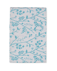 Blue Leaves Fabric Panel