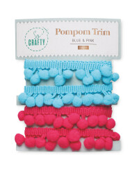 So Crafty Blue Pom Pom Trim