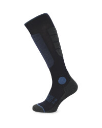 Crane Blue Silk & Wool Ski Socks