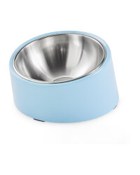 Pet Collection Blue Slanted Bowl