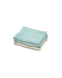 Blue Small Dish Cloth 3 Pack