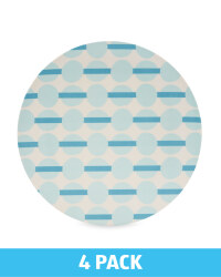 Blue Spot Bamboo Plates 4 Pack