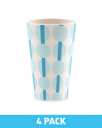 Blue Spot Bamboo Tumblers 4 Pack