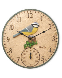 Blue Tit Outdoor Wall Clock