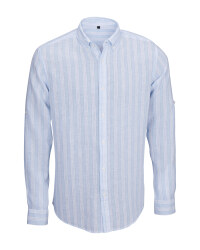 Men's Stripe Linen Blend Shirt