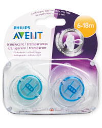 Blue/Green 6-18m Soothers 2 Pack