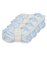 Blue/Green Striped Baby Yarn 4 Pack