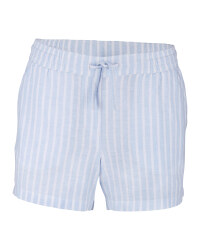 Ladies' Stripe Linen/Cotton Shorts