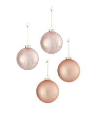 Blush Tree Baubles 4 Pack