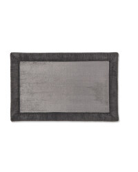 Border Memory Foam Bath Mat - Slate
