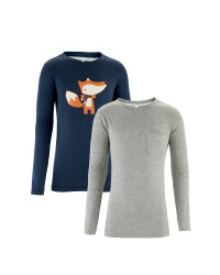 Boy's Fox Print Long Sleeve T-Shirt
