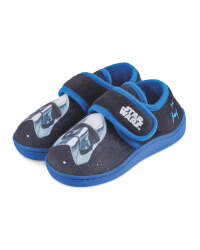 Boys' Touch Close Black Slippers