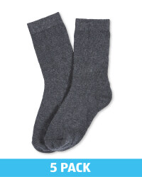 Lily & Dan Boys Ankle Socks 5 Pack - Charcoal