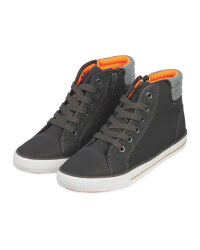 Kids' Grey Hi-Top Boot