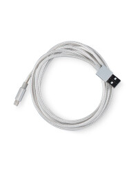 Braided Lightning Sync/Charge Cable - Silver