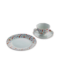Bright Cup, Saucer and Cake Plate