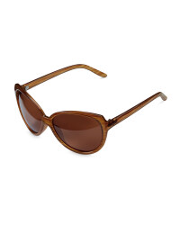Brown Striped Polarised Sunglasses