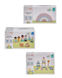 Building Wooden Toys Games Set