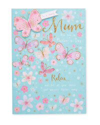 Penny Pot Butterfly Glitter Card
