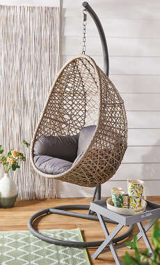 Rattan Hanging Egg Chair Egg Pod Chair Aldi Uk Aldi Uk