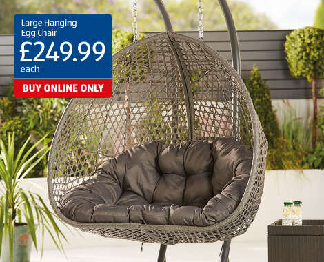 Rattan Hanging Egg Chair Pod Aldi Uk Rattan Hanging Egg Chair Pod, Garden Furniture Hanging Egg Chair
