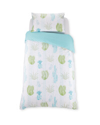 Reversible Cactus Single Duvet Set