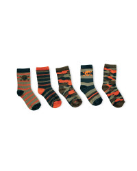 Camo Print Children's Socks 5 Pack