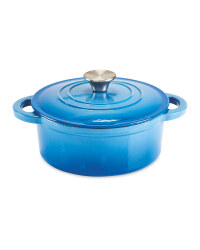 20cm Small Cast Iron Dish - Blue