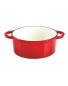 Cast Iron Casserole Dish With Lid - Red
