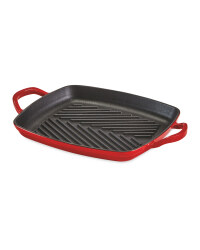 Cast Iron Grill Tray 30cm - Red