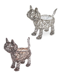 Cat Rattan Animal Planter