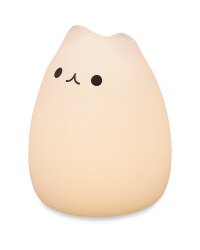 Cat Silicone Night Light - White