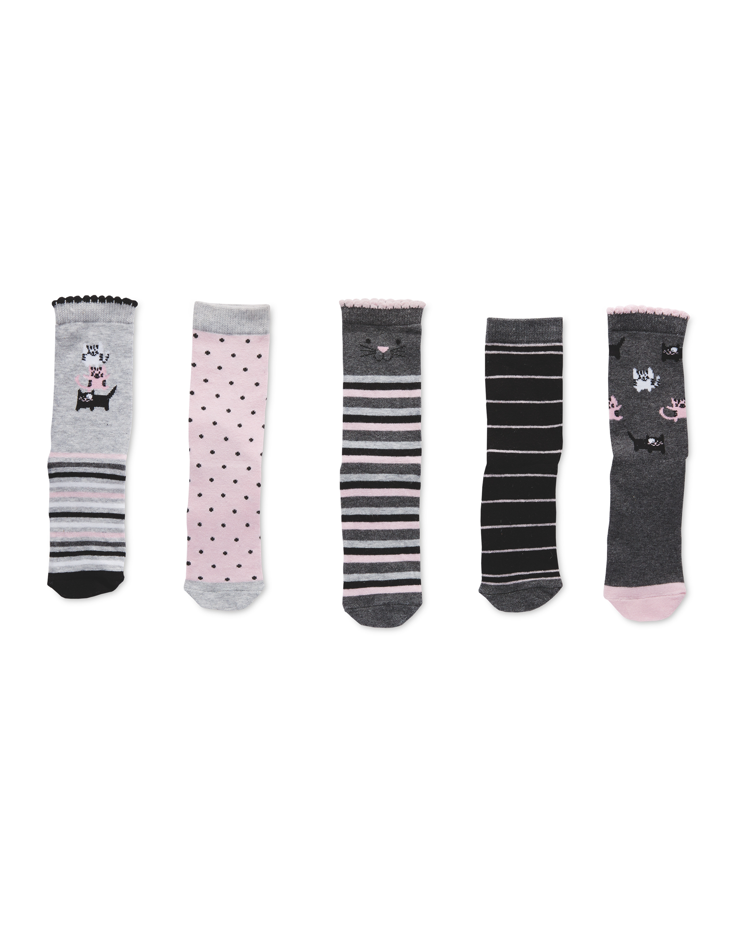 Lily & Dan Cat Socks 5 Pack - ALDI UK