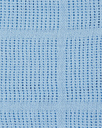 Cellular Blanket with Satin Trim - Blue