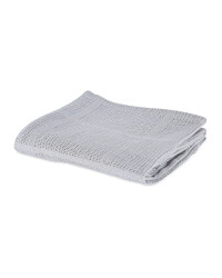 Lily & Dan Large Cellular Blanket - Grey