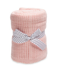 Lily & Dan Large Cellular Blanket - Pink